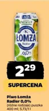 Piwo Łomża Radler 0,0%