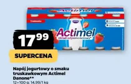 Napój jogurtowy o smaku truskawkowym Actimel Danone