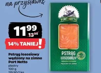 Pstrąg łososiowy wędzony na zimno Port Netto plastry