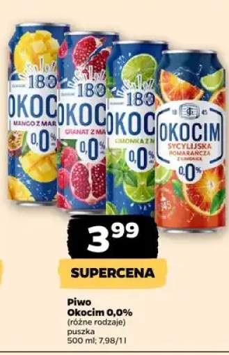 Piwo Okocim 0,0% różne rodzaje