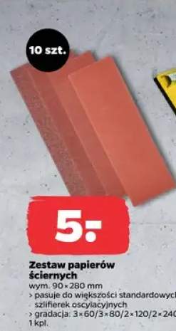 Zestaw papierów ściernych