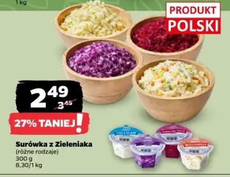 Surówka z Zieleniaka różne rodzaje