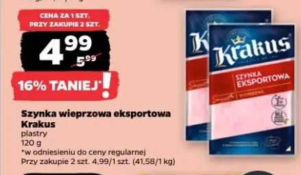 Szynka wieprzowa eksportowa Krakus plastry