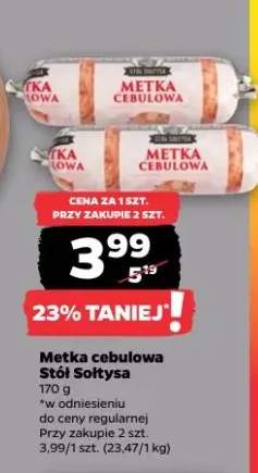 Metka cebulowa Stół Sołtysa