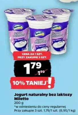 Jogurt naturalny bez laktozy