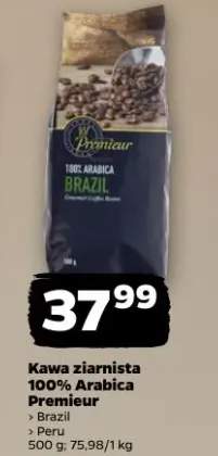 Kawa ziarnista 100% Arabica Premieur Brazil, Peru