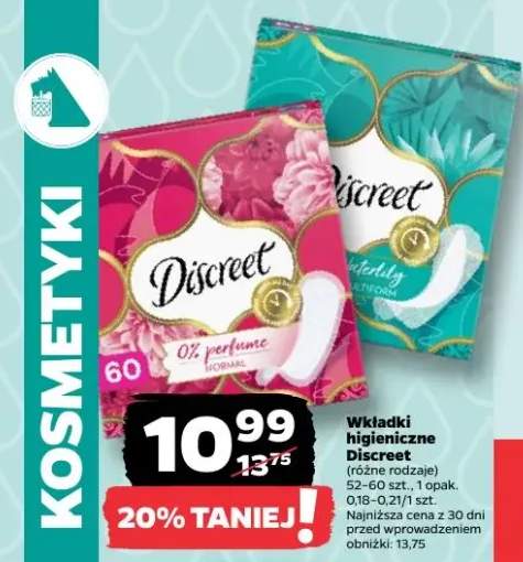 Wkładki higieniczne różne rodzaje