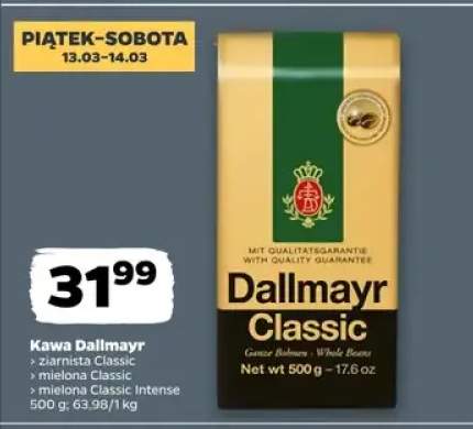 Kawa Dallmayr Classic, mielona Classic Intense