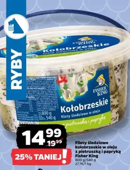 Filety śledziowe kołobrzeskie w oleju z pietruszką i papryką