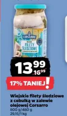 Wiejskie filety śledziowe z cebulką w zalewie olejowej Corsarro