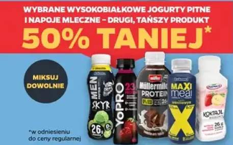 Jogurt pitny wysokobiałkowy/napój mleczny - drugi tańszy produkt