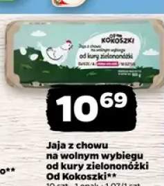 Jaja z chowu na wolnym wybiegu od kury zielononóżkiej Od Kokoszki