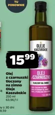 Olej z czarnuszki tłoczony na zimno Oleje Kaszubskie