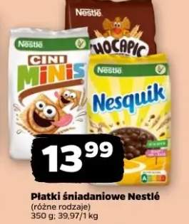 Płatki śniadaniowe Cini Minis, Chocapic, Nesquik (różne rodzaje)