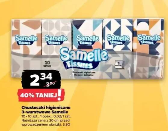 Chusteczki higieniczne 3-warstwowe