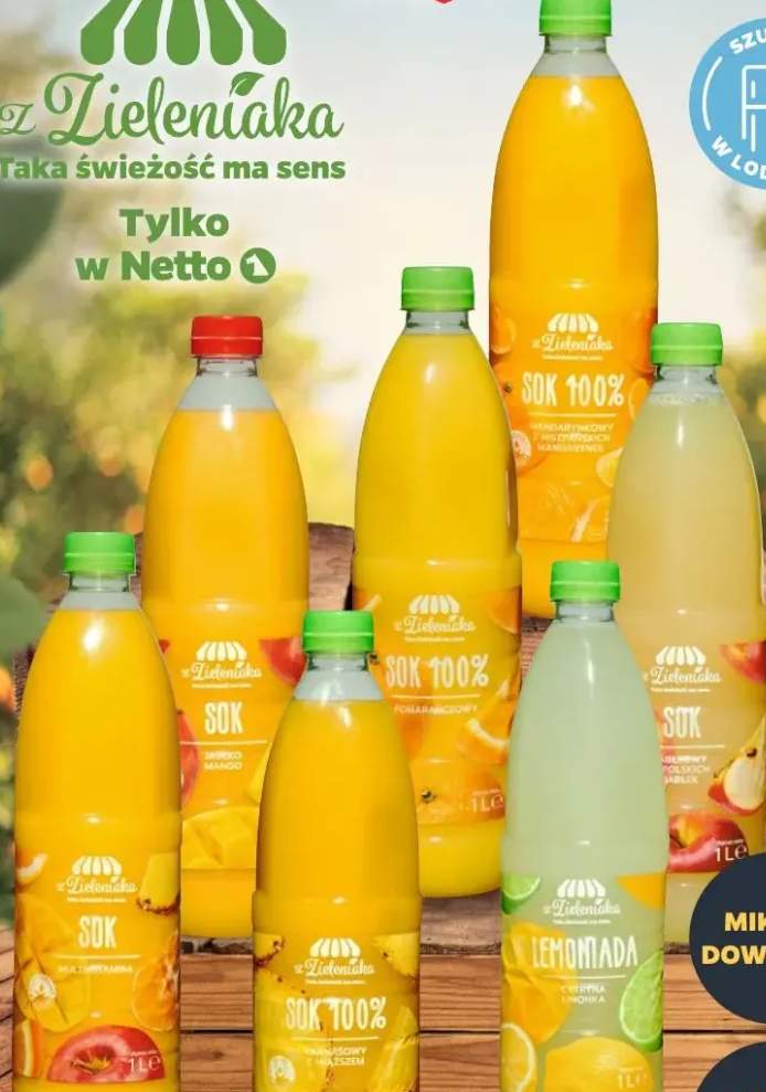 Soki 1l oraz lemoniada cytryna-limonka 1l