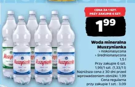 Woda mineralna niskonasycona