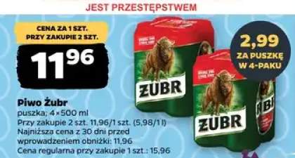 Piwo Żubr puszka
