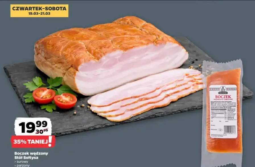 Boczek wędzony surowy