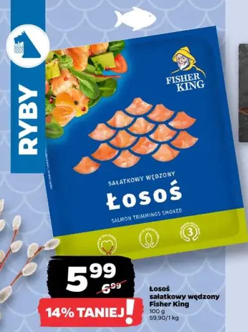 Łosoś sałatkowy wędzony