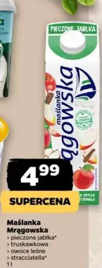 Maślanka Mrągowska pieczony jabłko truskawkowa kiwi i lesne stracciatella