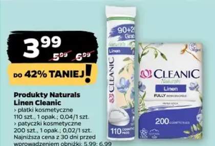 Płatki kosmetyczne Naturals Linen Cleanic