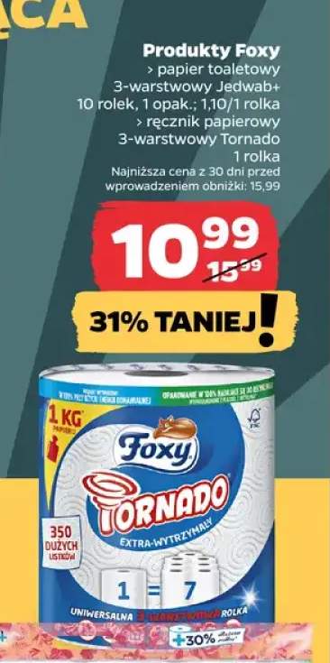 Ręcznik papierowy 3-warstwowy Tornado