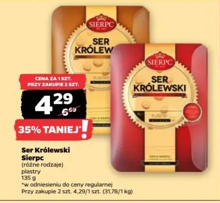 Ser Królewski różne rodzaje plastry