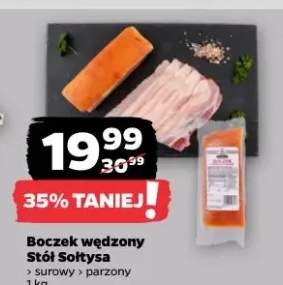 Boczek wędzony stół surowy, parzony