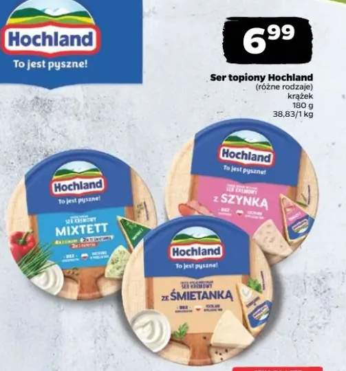 Ser topiony krążek różne rodzaje