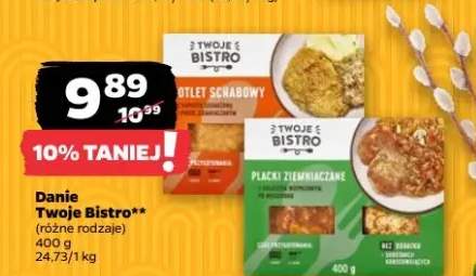 Danie placki ziemniaczane / filet scharowany z sałatą