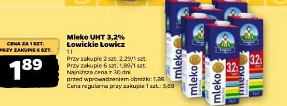 Mleko UHT 3,2% Łowickie Łowicz