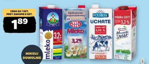 Mleko UHT Łowicz 1 l (przy zakupie 6 szt.)