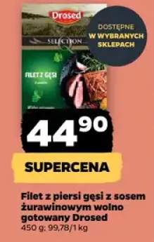 Filet z piersi gęsi z sosem żurawinowym wolno gotowany