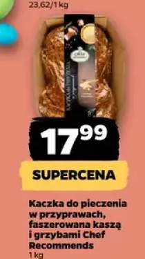 Kaczka do pieczenia w przyprawach, faszerowana kaszą i grzybami