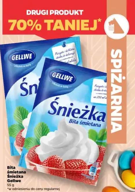 Bita śmietana Śnieżka 55 g DRUGA -50%