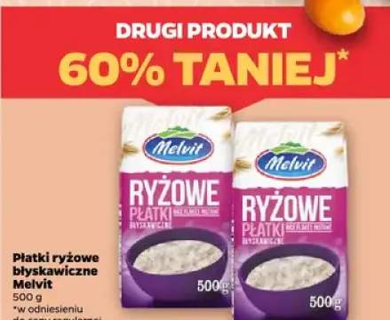 Płatki ryżowe błyskawiczne 500 g DRUGIE -60%
