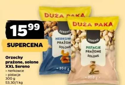Orzechy prażone, solone XXL nerkowca, pistacje