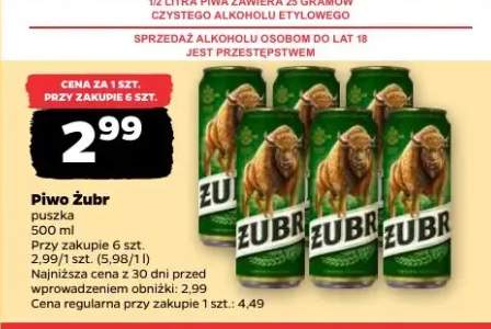 Piwo Żubr puszka