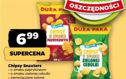 Chipsy o smaku paprykowym, o smaku zielonej cebulki, ziemniaczane solone