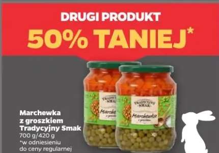 Marchewka z groszkiem w zalewie Smak, drugi produkt 50% taniej