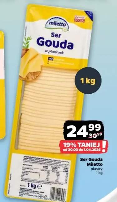 Ser Gouda w plastrach