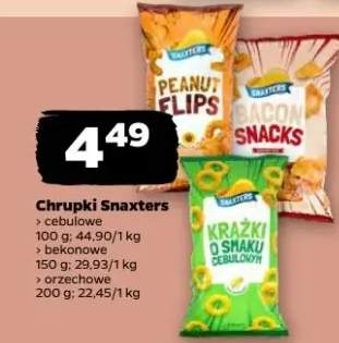 Chrupki Snaxters cebulowe, bekonowe, orzechowe