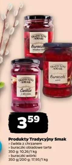 Produkty Tradycyjny Smak ćwikła z chrzanem, buraczki obiadowe tarte