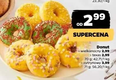 Donut wielkanocny, texas, cytrynowy