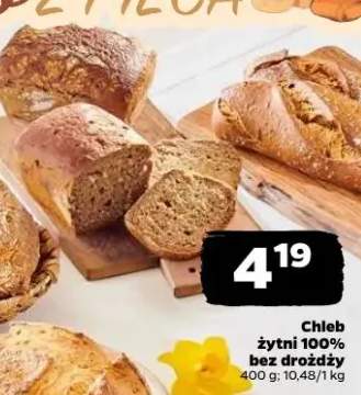 Chleb żytni 100% bez drożdży