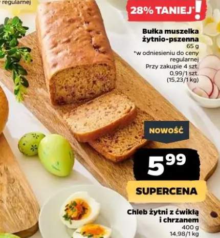 Chleb żytni z ćwikłą i chrzanem