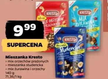 Mieszanka Kresto (mix orzechów prażonych, mieszanka studencka, mix żurawina i orzechy)