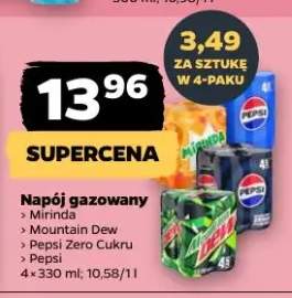 Napój gazowany Mirinda, Mountain Dew, Pepsi Zero, Pepsi
