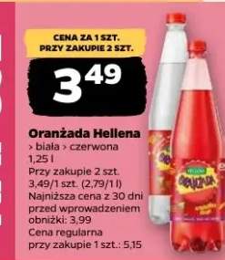 Napój oranżada Hellena biała i czerwona